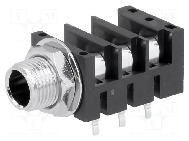 Connector: Jack 6,3mm; socket; female; stereo,with triple switch AMPHENOL ACJS-MHDRM