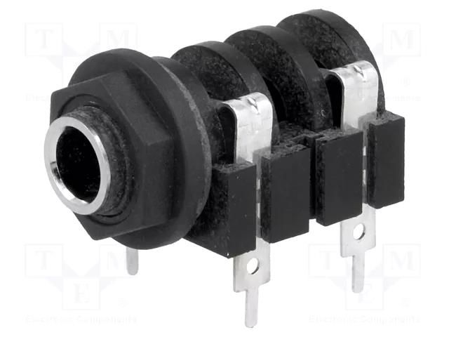Connector: Jack 6,3mm; socket; female; mono; ways: 2; angled 90° AMPHENOL ACJM-PC