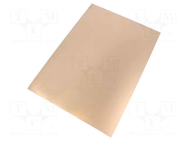 Laminate; FR4,epoxy resin; 2mm; L: 297mm; W: 210mm; Coating: copper SOLDER PEAK LAM210X297ED2