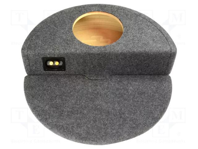 Car loudspeaker enclosure; MDF; grey melange; 200mm; 10l BASSER OBGL.KOLO.02