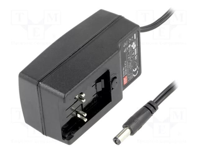 Power supply: switching; mains,plug-in; 12VDC; 2.5A; 30W; 84%; GE30 MEAN WELL GE30I12-P1J