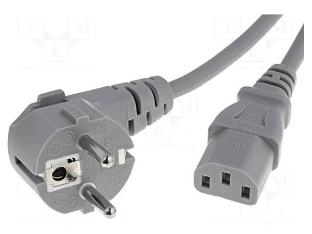 Cable; 3x0.75mm2; CEE 7/7 (E/F) plug angled,IEC C13 female; PVC LIAN DUNG SN311-3/07/1.8G