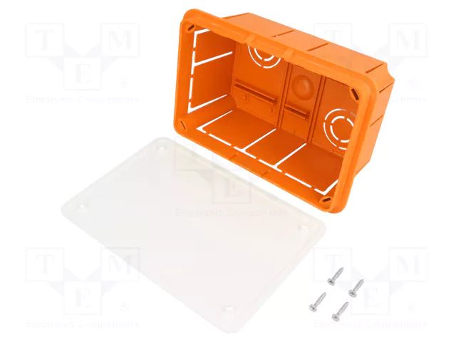 Enclosure: junction box; X: 98mm; Y: 153mm; Z: 70mm; IP30; red PAWBOL PW-OL-10003