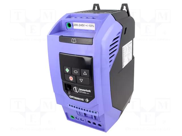 Vector inverter; Max motor power: 1.5kW; Usup: 200÷240VAC; IN: 4 INVERTEK DRIVES ODE-3-220070-1F42