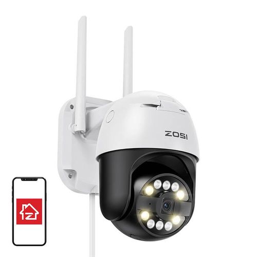 IP Outdoor Camera ZOSI C296 WiFi Pan Tilt 8MP Dual IP66 with 32GB microSD card, ZOSI C296 8MP+32GB Card