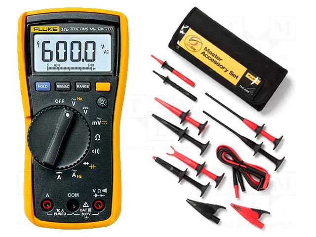 Digital multimeter; LCD; 3,75 digit (6000); True RMS AC FLUKE FLK-115/TLK-225-1