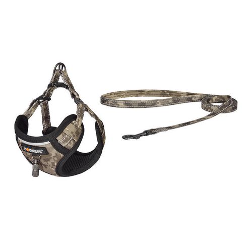 Dogness walking set leash 1,5m+harness for dog (moro), Dogness DOG SET CAMO