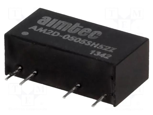 Converter: DC/DC; 2W; Uin: 4.5÷5.5VDC; Uout: 5VDC; Iout: 400mA; SIP7 AIMTEC AM2D-0505SH52Z