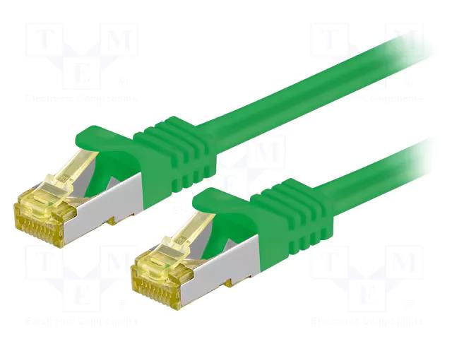 Patch cord; RJ45 plug,both sides; S/FTP; 6a; stranded; Cu; LSZH Goobay S/FTP7-CU-005GR