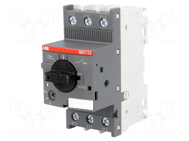 Motor breaker; 9kW; 208÷690VAC; for DIN rail mounting; IP20 ABB MS132-20