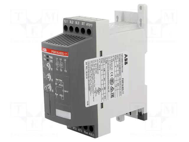 Module: softstart; Usup: 208÷600VAC; for DIN rail mounting; 7.5kW ABB PSR16-600-11