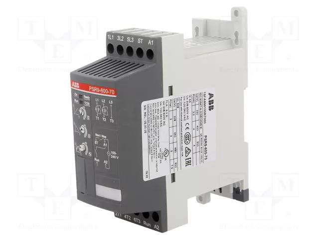 Module: softstart; Usup: 208÷600VAC; for DIN rail mounting; 4kW ABB PSR9-600-70