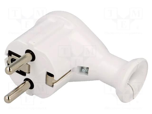 Connector: AC supply; male; plug; 2P+PE; 230VAC; 16A; white; PIN: 3 PLASTROL WT-50/WH