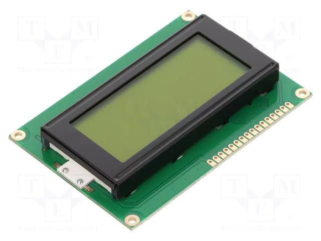 Display: LCD; alphanumeric; STN Positive; 16x4; yellow-green; LED RAYSTAR OPTRONICS RC1604A-YHY-ESX