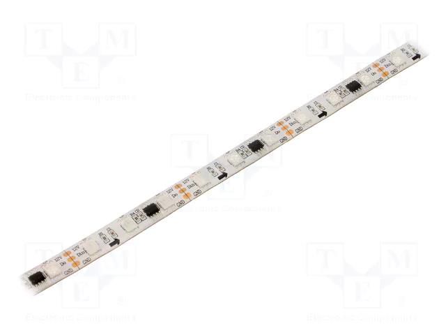 Programmable LED tape; RGB; 5050; LED/m: 60; 10mm; IP65; 140°; 12VDC WORLDSEMI HCCBB60WG