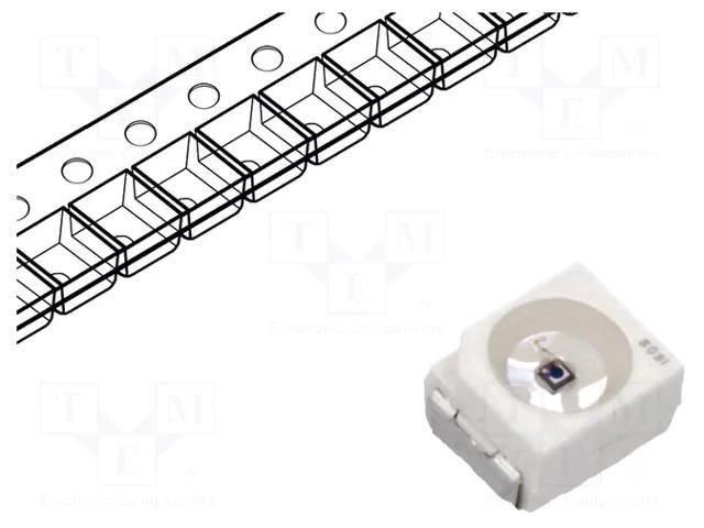 Phototransistor; PLCC2; λp max: 980nm; 35V; 60°; Lens: transparent ams OSRAM SFH320