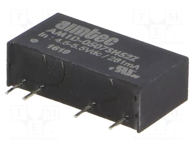 Converter: DC/DC; 1W; Uin: 4.5÷5.5VDC; Uout: 7.2VDC; Iout: 140mA AIMTEC AM1D-0507SH52Z