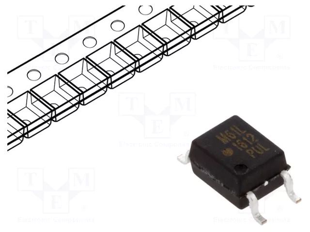 Optocoupler; SMD; Ch: 1; OUT: CMOS; 3.75kV; 10Mbps; SO5; 35kV/μs BROADCOM (AVAGO) ACPL-M61L-500E