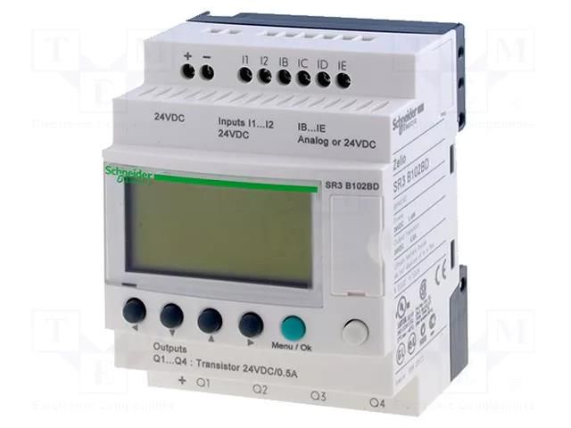 Programmable relay; IN: 6; Analog in: 4; OUT: 4; Zelio Logic; IP20 SCHNEIDER ELECTRIC SR3B102BD