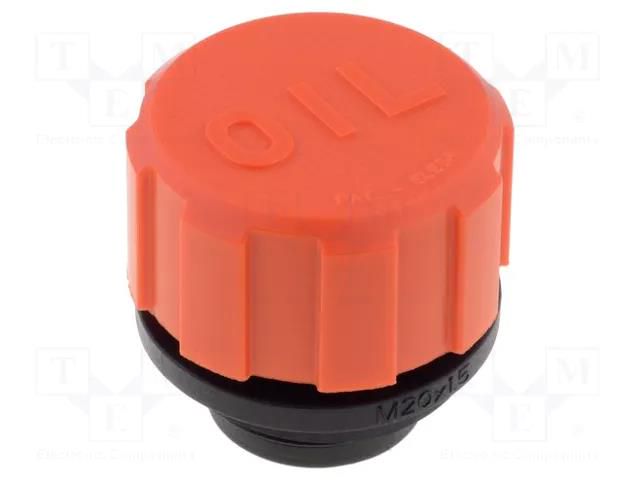 Breather cap; with "tech-foam" air filter of polyurethane ELESA+GANTER SFP.30-20X1.5+F/FO