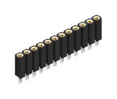 PCB RCPT, 12POS, 1ROW, 2.54MM, PRESS FIT BLP 1 12