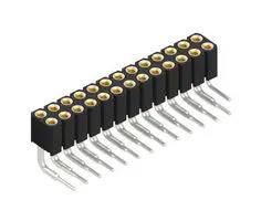 PCB RCPT, R/A, 26POS, 2ROW, 2MM, THT BLY 4 26