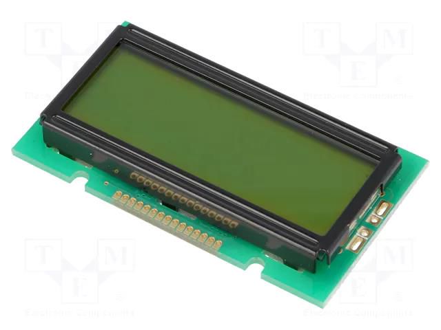 Display: LCD; alphanumeric; STN Positive; 12x2; yellow-green; LED RAYSTAR OPTRONICS RC1202A-YHY-ESX