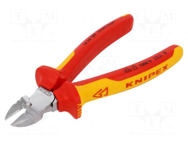 Pliers; cutting,insulated; 160mm; 1.5÷2.5mm2; 13AWG÷15AWG KNIPEX KNP.1426160