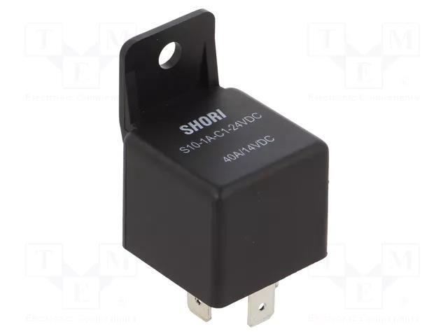 Relay: electromagnetic; SPST-NO; Ucoil: 24VDC; 40A; automotive SHORI ELECTRIC S10-1A-C1-24VDC