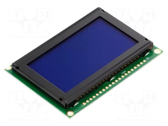 Display: LCD; graphical; 128x64; STN Negative; blue; 75x52.7x8.9mm RAYSTAR OPTRONICS RG12864B-BIW-V