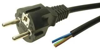 PWR CORD, CEE 7/7 PLUG-FREE END/2.5M/BLK MP-FCR72036