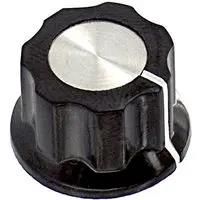 FLUTED KNOB WITH LINE INDICATOR, 6.35MM PKES70B1/4.