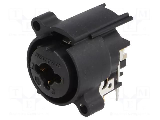 Connector: Jack 6,3mm + XLR; socket; female; angled 90°; THT; 3A NEUTRIK NTR-NCJ6FA-H-0
