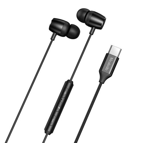 Mcdodo HP-1050 in-ear, wired headphones, USB-C (black), Mcdodo HP-1050