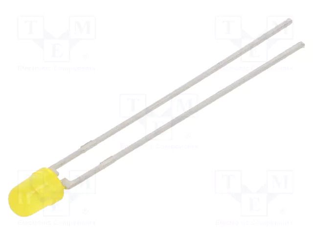 LED; yellow; 3mm; 1.6÷10mcd; 30°; Front: convex; 2.4÷3VDC VISHAY TLHY4400