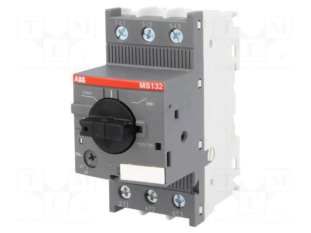 Motor breaker; 12.5kW; 208÷690VAC; for DIN rail mounting; IP20 ABB MS132-25