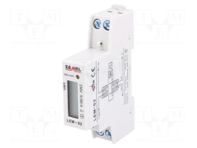 Controller; for DIN rail mounting; OC; IP20; Ioper.max: 50A; 0.4W ZAMEL LEM-02