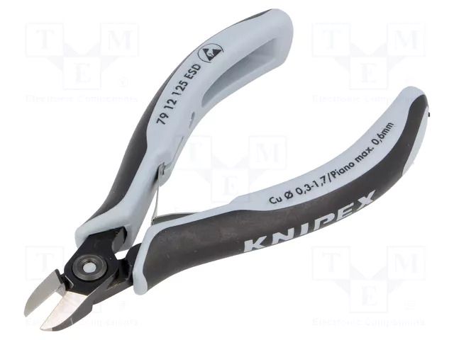 Pliers; side,cutting,precision; ESD; 125mm; with small chamfer KNIPEX KNP.7912125ESD