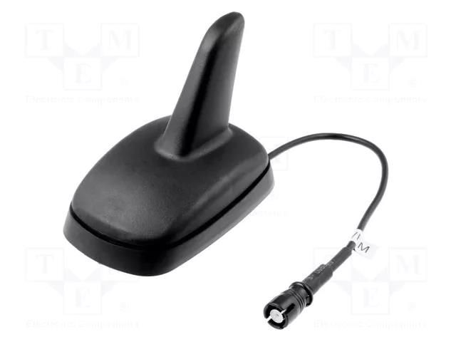 Antenna; SHARK; AM,FM; RAKU II female; 2dB; 5dB; black 4CARMEDIA ANT.S09.2