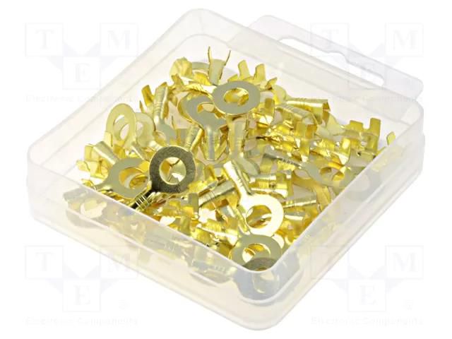 Kit: ring terminals; M6; 0.5÷1.5mm2; brass; 50pcs. NINIGI ST-ASS-50-OBR6