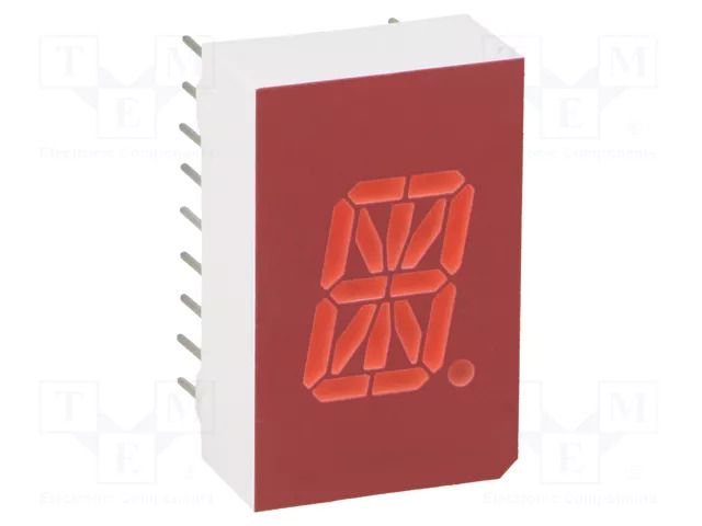 Display: LED; alphanumeric; 12.7mm; 0.5"; No.char: 1; red; anode LITEON LTP-587HR