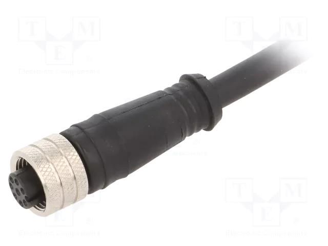 Connector: M12; plug; female; PIN: 8; straight; 36V; IP67; cables IFM ELECTRONIC E11855