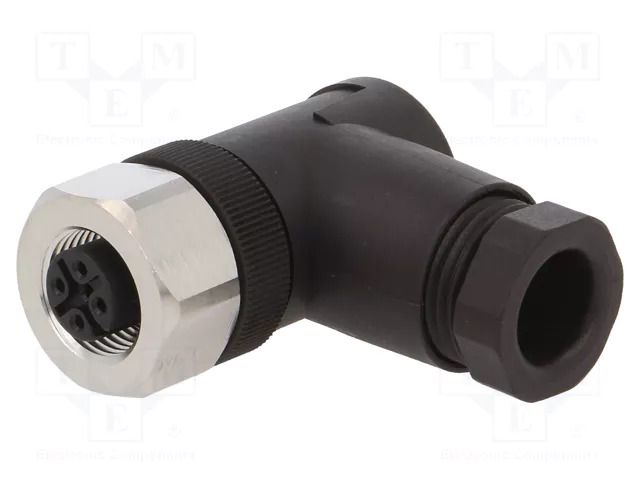 Connector: M12; plug; PIN: 4; female; 240V; angled 90°; IP68; 4A IFM ELECTRONIC E11252