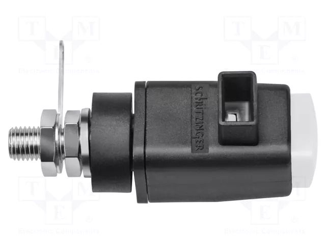 Laboratory clamp; white; 300VDC; 16A; screw,spring clamp; nickel SCHÜTZINGER SDK800-WS