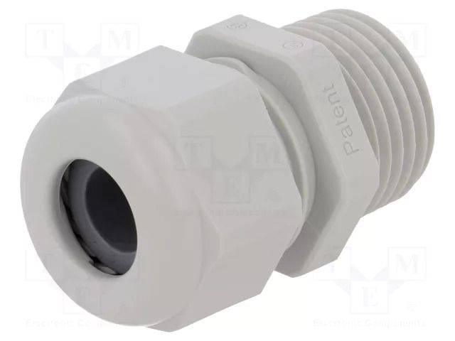 Cable gland; NPT1/2"; IP68; polyamide; light grey; UL94V-0; HSK-K HUMMEL HUMMEL-1209120071