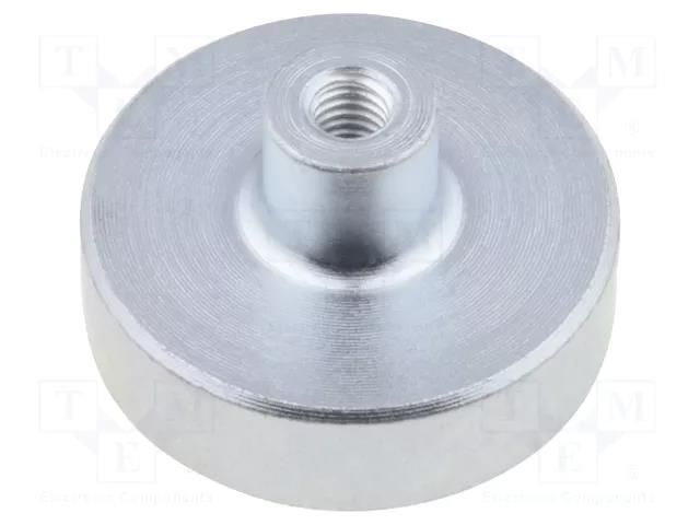 Magnet: permanent; neodymium; 200N; Ø: 25mm; H: 14mm; steel ELESA+GANTER GN50.2-ND-25-M4