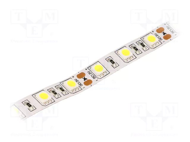 LED tape; white cold; 5050; LED/m: 60; 10mm; IP20; 120°; 14.4W/m LUCKYLIGHT LS-5050W60RN-2