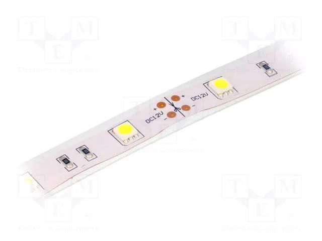 LED tape; white cold; 5050; LED/m: 30; 14.36mm; IP65; 120°; 7.2W/m LUCKYLIGHT LS-5050W30RN-2