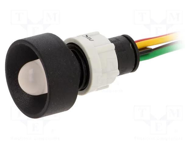Indicator: LED; recessed; red/green/yellow; 24VDC; 24VAC; Ø13mm POLAM-ELTA LRGY-D10-24AC/DCWK
