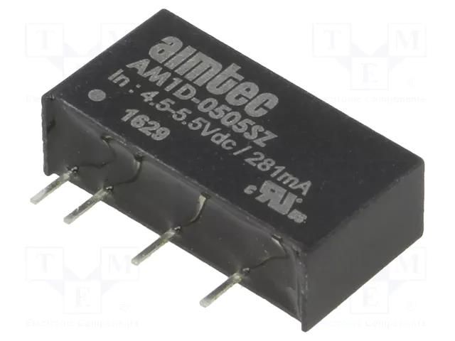 Converter: DC/DC; 1W; Uin: 4.5÷5.5VDC; Uout: 5VDC; Iout: 200mA; SIP7 AIMTEC AM1D-0505SZ